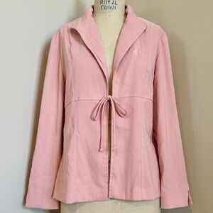 VTG Y2K Powder Pink Mean Girls Blazer Jacket Tie-Front Sz L